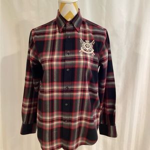Ralph Lauren Sport…size 8…plaid flannel button down shirt